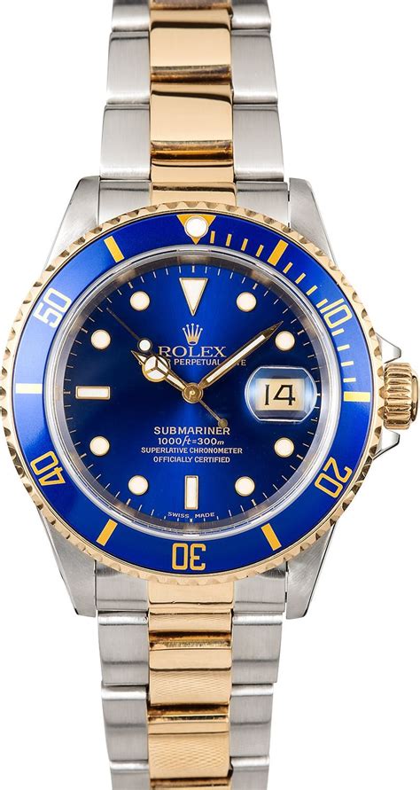 rolex submariner gold blue